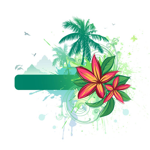500x500 Tropical Elements Backgrounds Vector For Free Download Free