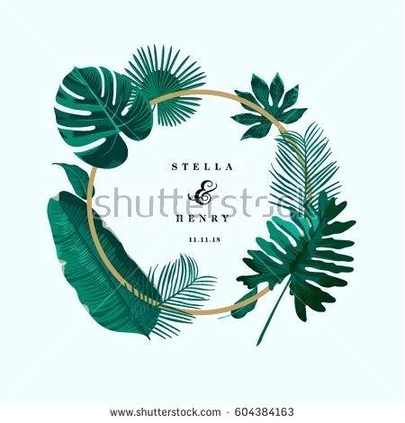 450x470 Banana Leaves Design Wallpaper Green Border Trendy Tropical Vector