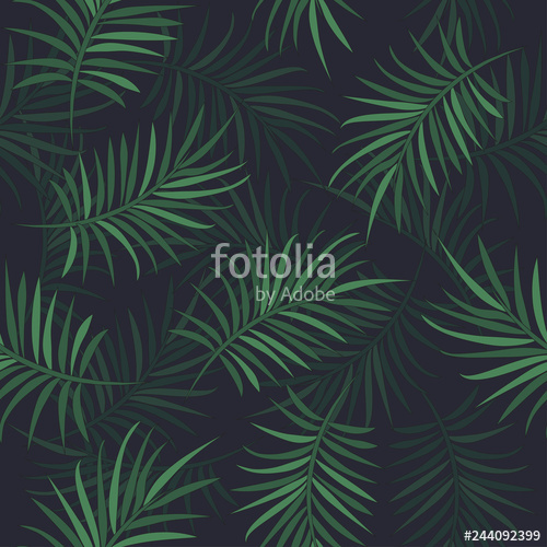 500x500 Exotic Background Tropical Vector Seamless Flower And Leaves