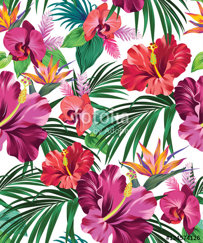 417x500 Tropical Vector Pattern Stock Image And Royalty Free Vector