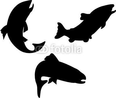 Trout Silhouette Shilouette Fish Silhouette, Retro 400x339 Trout Silhouette Shilouette Fish Silhouette, Retro