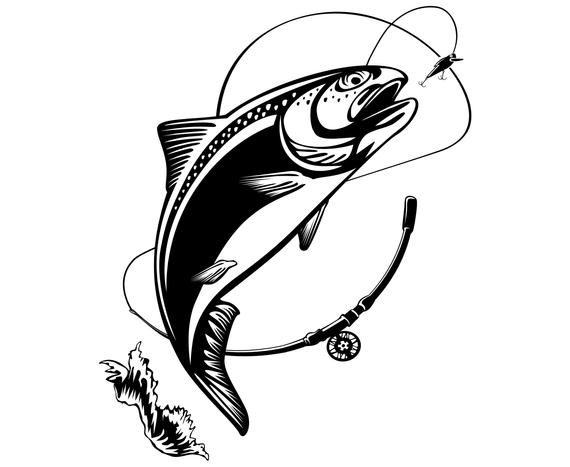 Free Free 265 Fly Fishing Trout Svg SVG PNG EPS DXF File