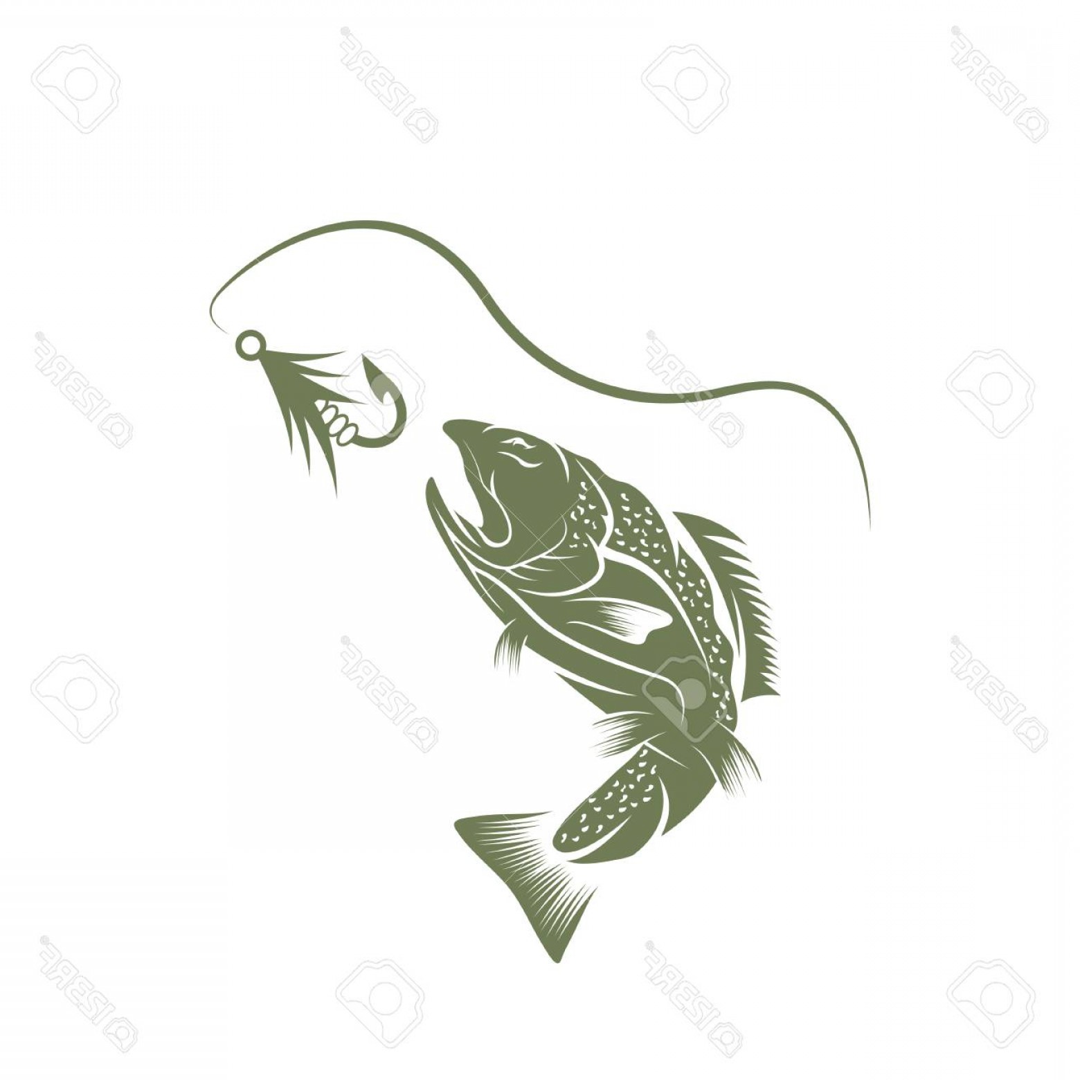 Photostock Vector Trout And Lure Fishing Vector Design Template 1560x1560 Photostock Vector Trout And Lure Fishing Vector Design Template