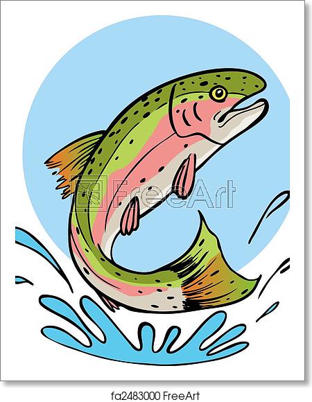 Free Art Print Of Rainbow Trout Rainbow Trout Vector Illustration 450x580 Free Art Print Of Rainbow Trout Rainbow Trout Vector Illustration