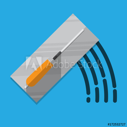 500x500 Trowel Icon Vector Flat Design