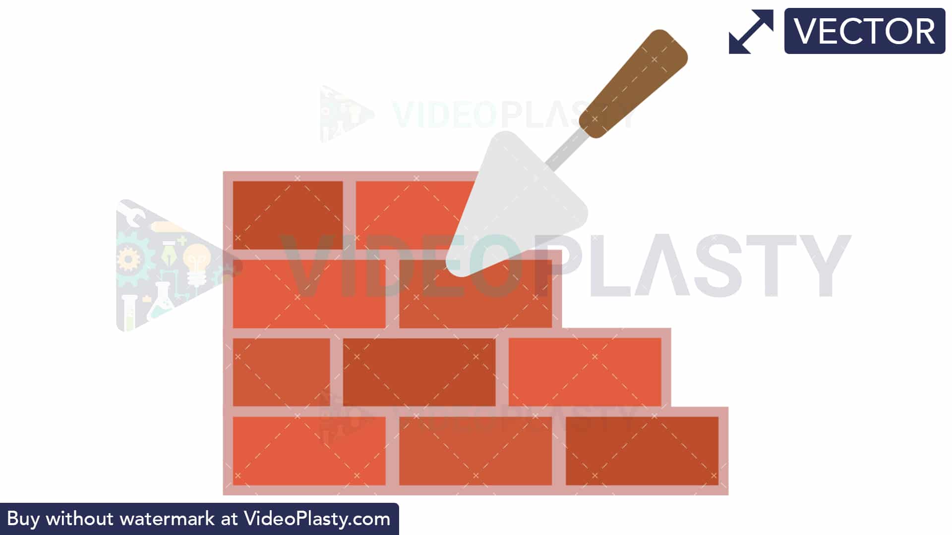 1920x1080 Trowel With Bricks Icon