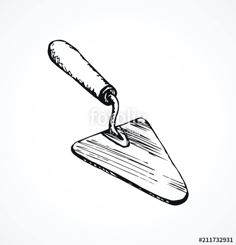 481x500 Trowel Vector Drawing Stock Image And Royalty Free Vector