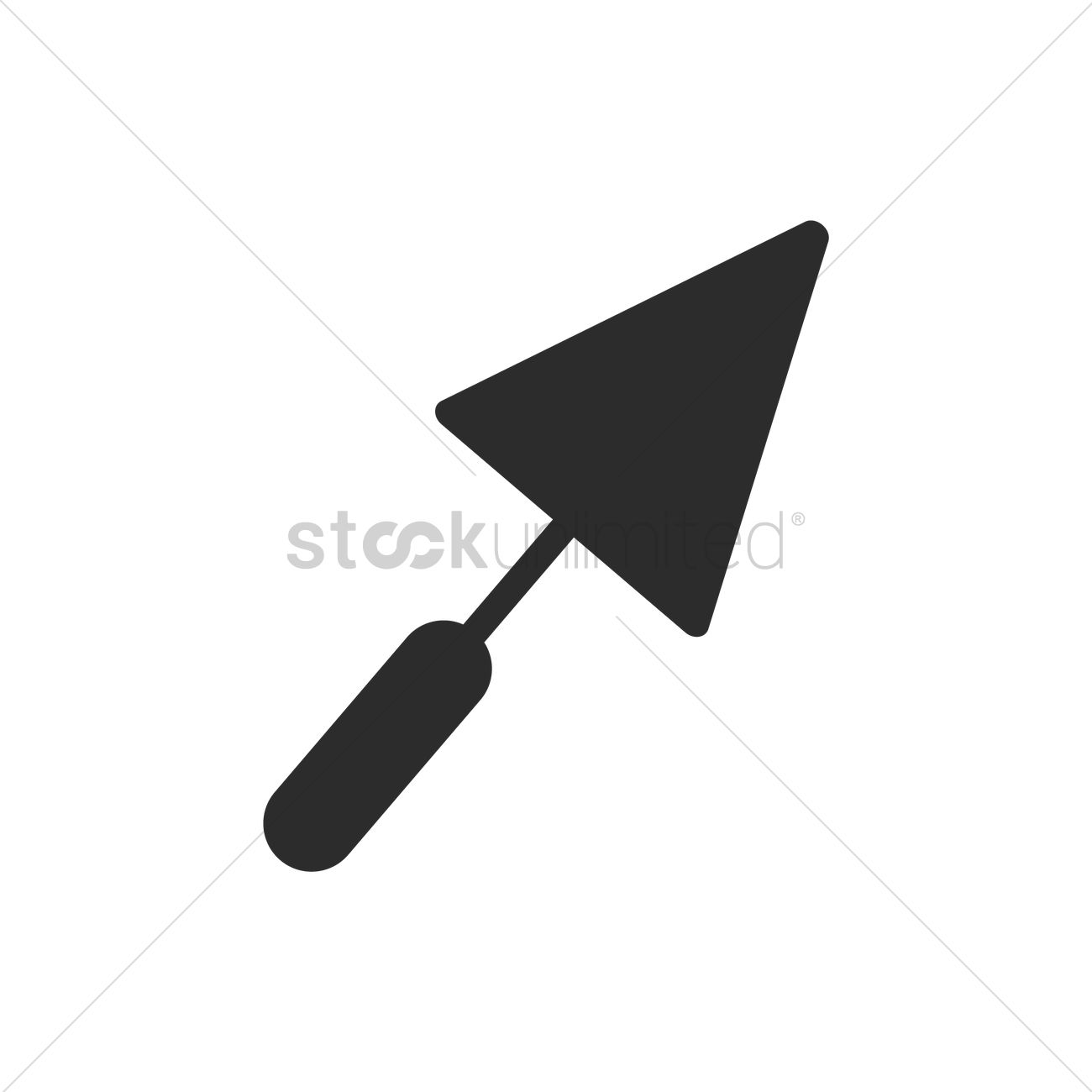 1300x1300 Brick Trowel Vector Image
