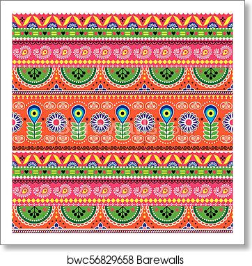 362x382 Vector Floral Seamless Folk Art Pattern