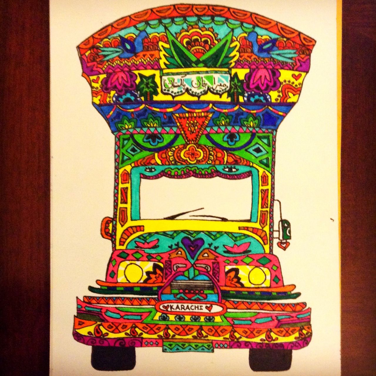 1280x1280 Doodle Doo Pakistani Truck Art Jaan Art