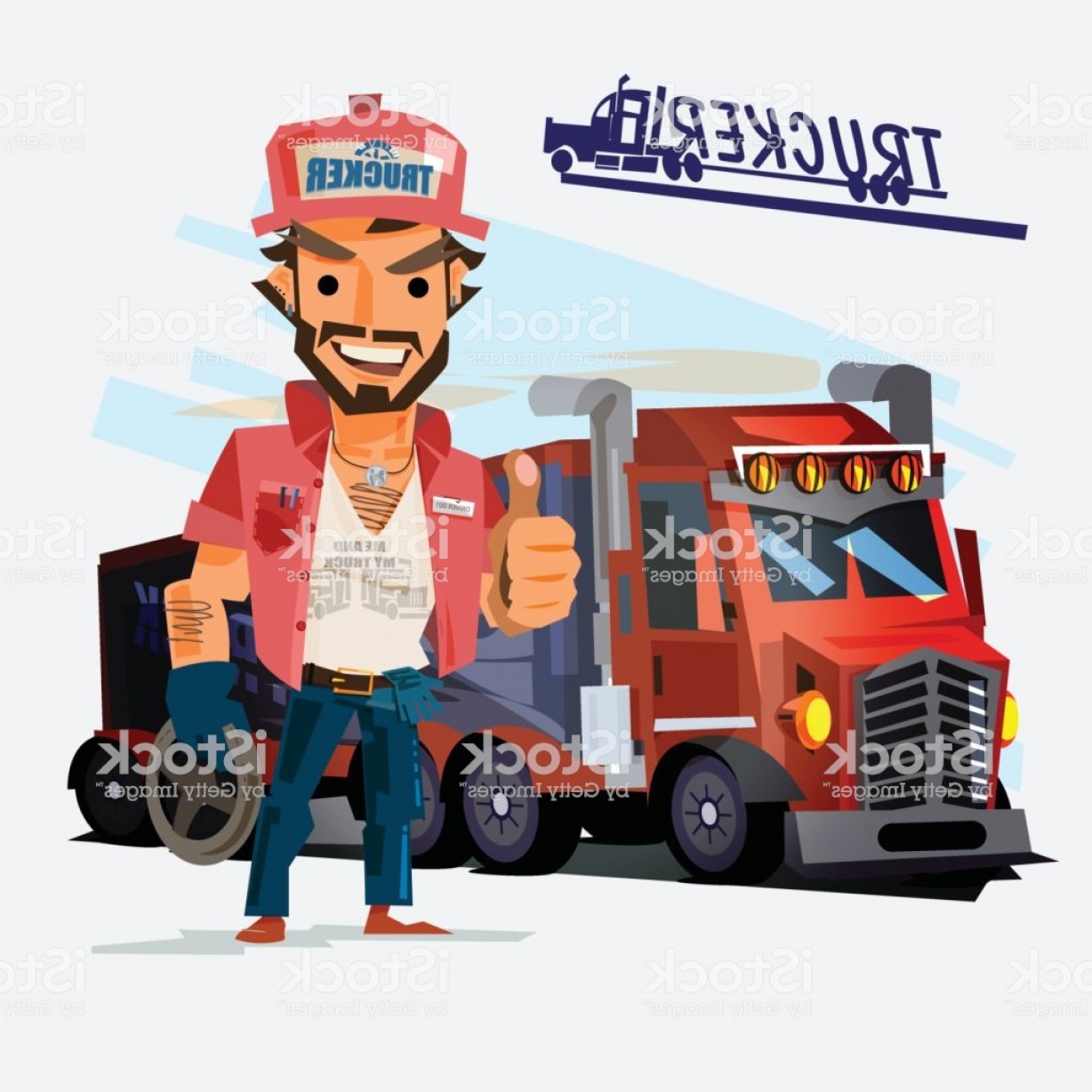 1228x1228 Trucker Vector Art Lamaison
