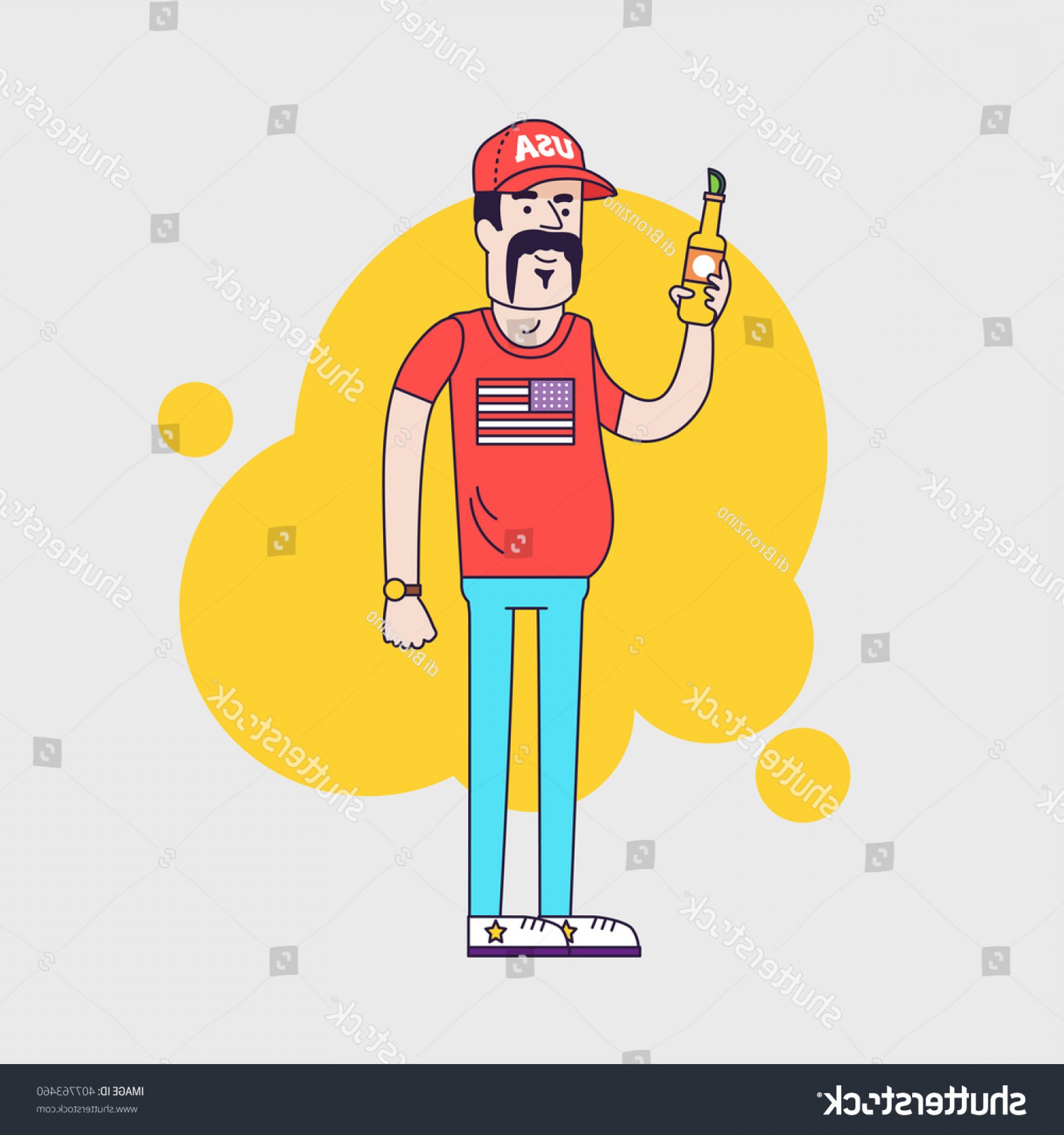 1800x1920 Cartoon Vector Character Truck Driver Mustache Handandbeak