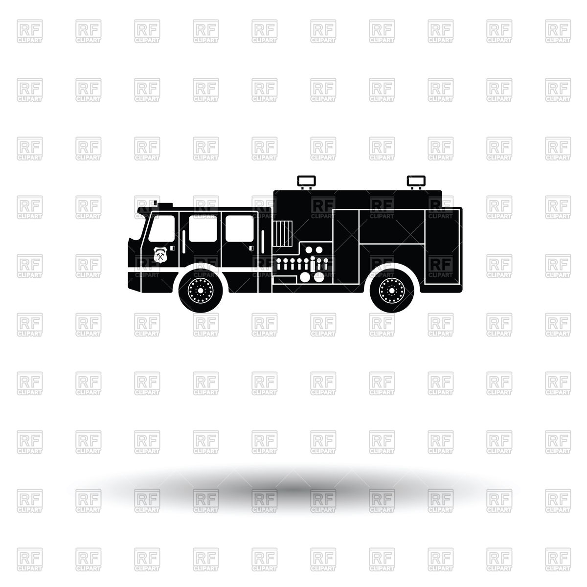 1200x1200 Fire Service Truck Icon Vector Image Of Signs, Symbols, Maps