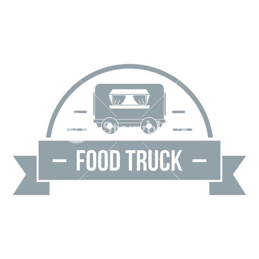 1000x1000 Food Truck Logo Simple Illustration Of Food Truck Vector Logo