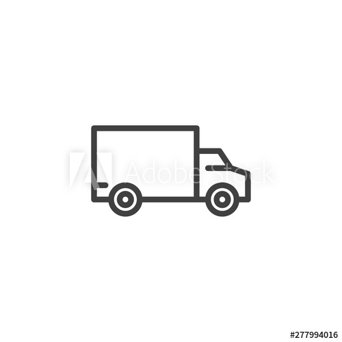 Moving, Shipping Truck Line Icon Linear Style Sign For Mobile 500x500 Moving, Shipping Truck Line Icon Linear Style Sign For Mobile