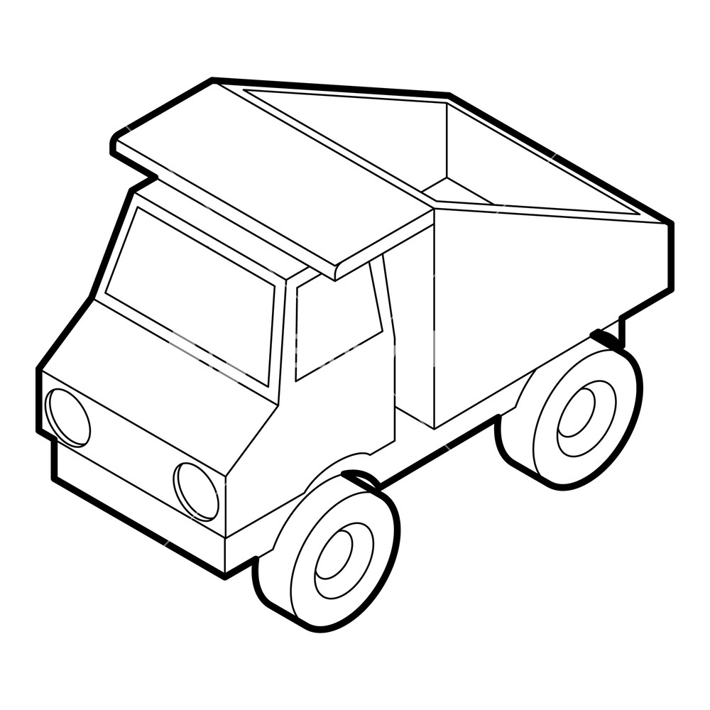 Toy Truck Icon Outline Illustration Of Toy Truck Vector Icon 1000x1000 Toy Truck Icon Outline Illustration Of Toy Truck Vector Icon