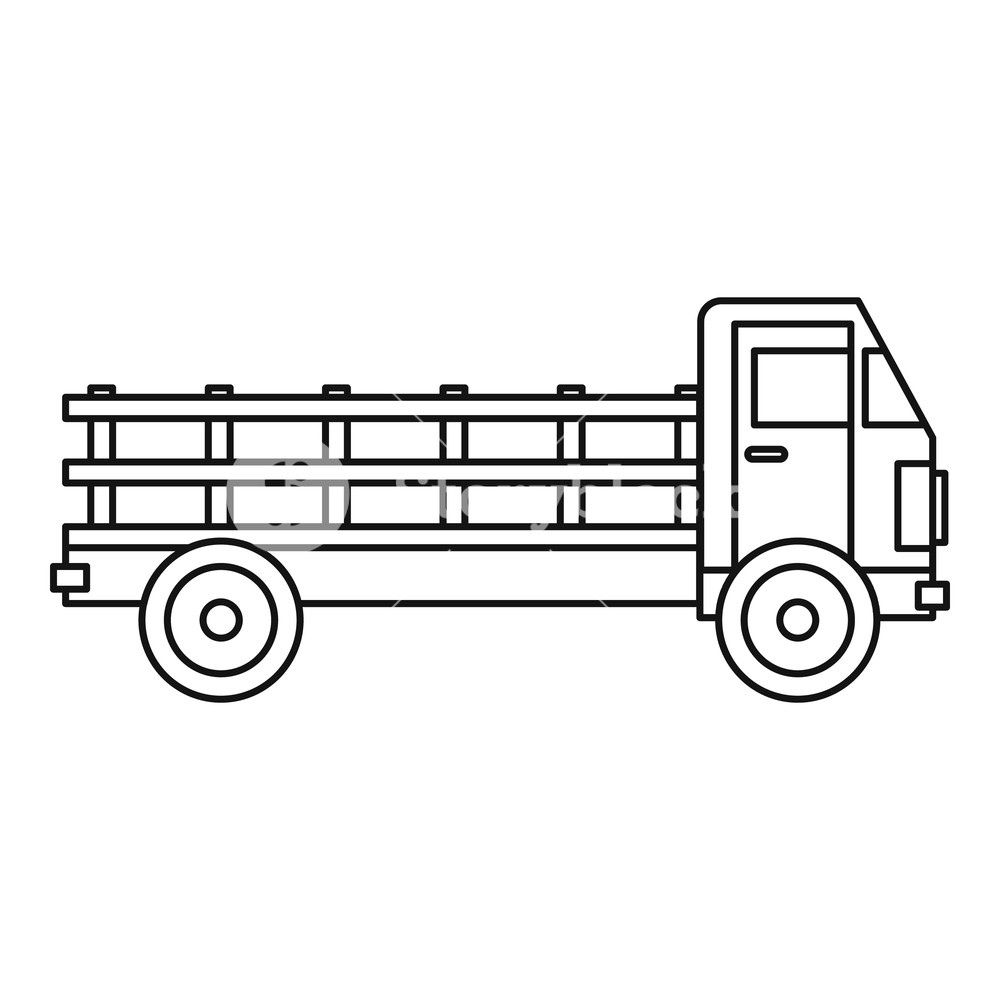 Truck Icon Outline Illustration Of Truck Vector Icon For Web 1000x1000 Truck Icon Outline Illustration Of Truck Vector Icon For Web