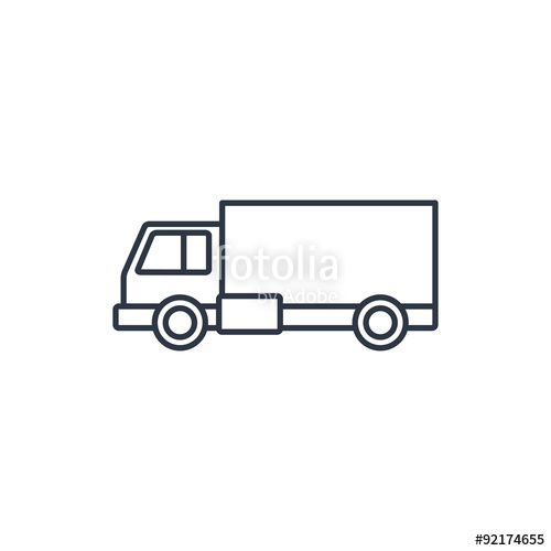 Delivery Truck Outline Icon Stock Image And Royalty Free Vector 500x500 Delivery Truck Outline Icon Stock Image And Royalty Free Vector
