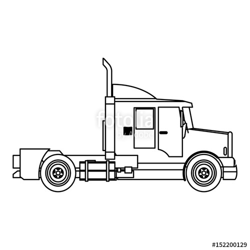 Free Free 80 Svg Simple Semi Truck Outline SVG PNG EPS DXF File