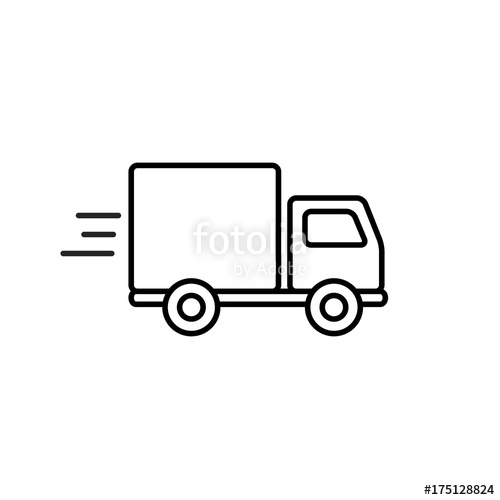Fast Shipping Delivery Truck Outline Icon In Flat Style Vector 500x500 Fast Shipping Delivery Truck Outline Icon In Flat Style Vector