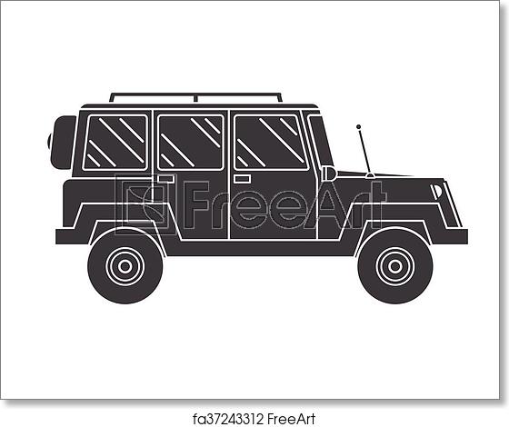 Free Art Print Of Outline Suv Black And White Vector Icon 560x470 Free Art Print Of Outline Suv Black And White Vector Icon