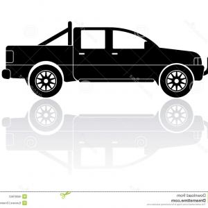 300x300 Stock Illustration Pickup Truck Silhouette Vector Icon