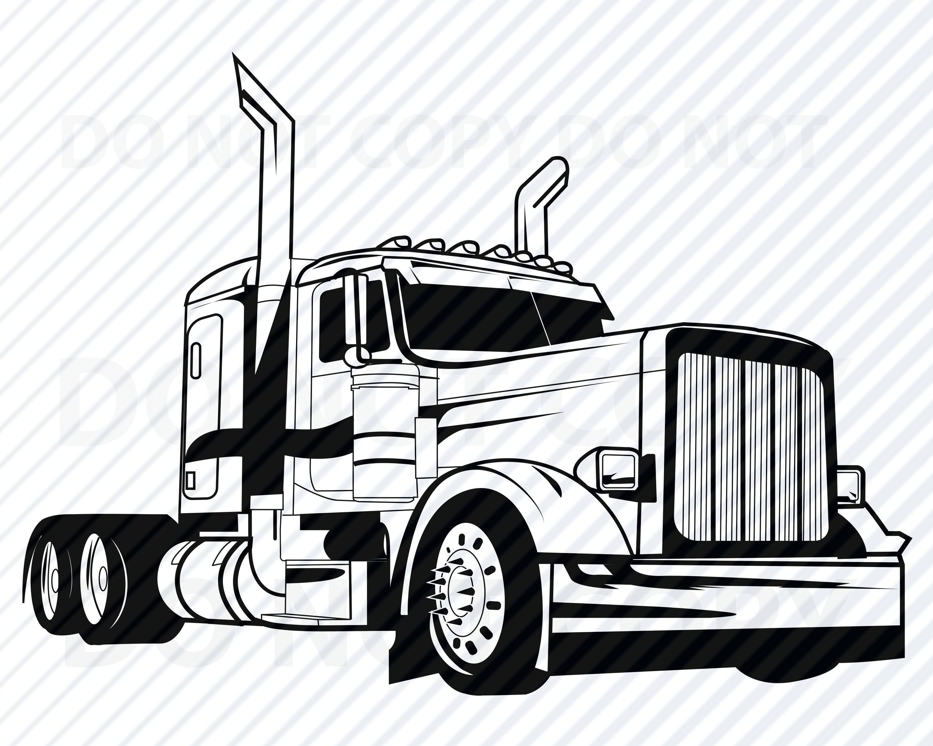 Truck Silhouette Vector at Vectorified.com | Collection of ...