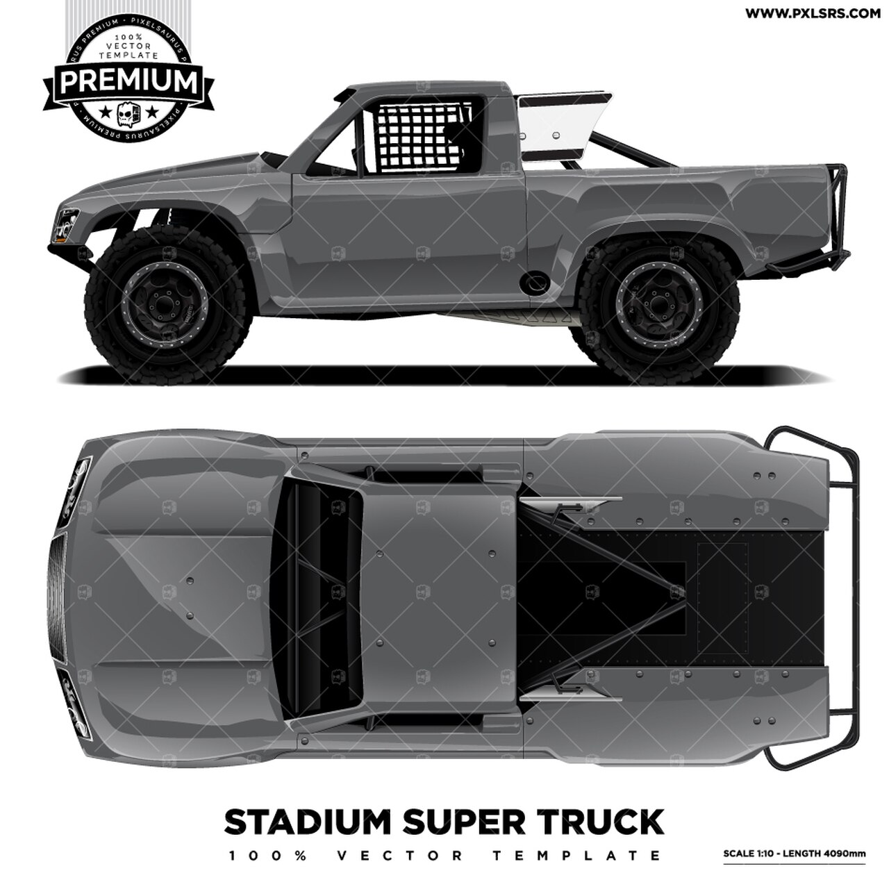 1280x1280 Stadium Super Truck 'premium' Vector Template