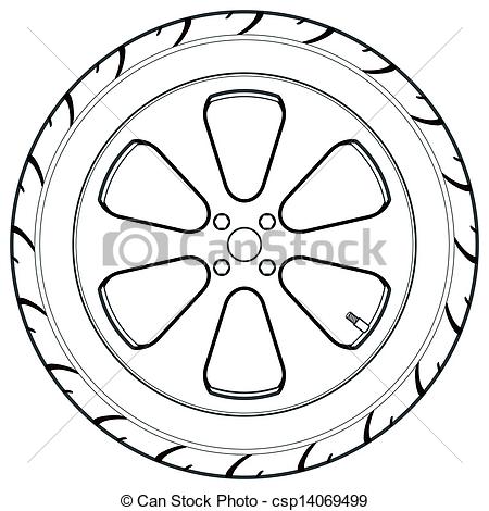 450x470 A Car Or Truck Tire Symbol