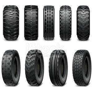 300x300 Vector Truck And Tractor Tires Stock Vectors