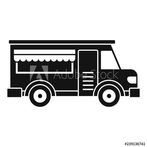 500x500 Fast Food Truck Icon Simple Illustration Of Fast Food Truck