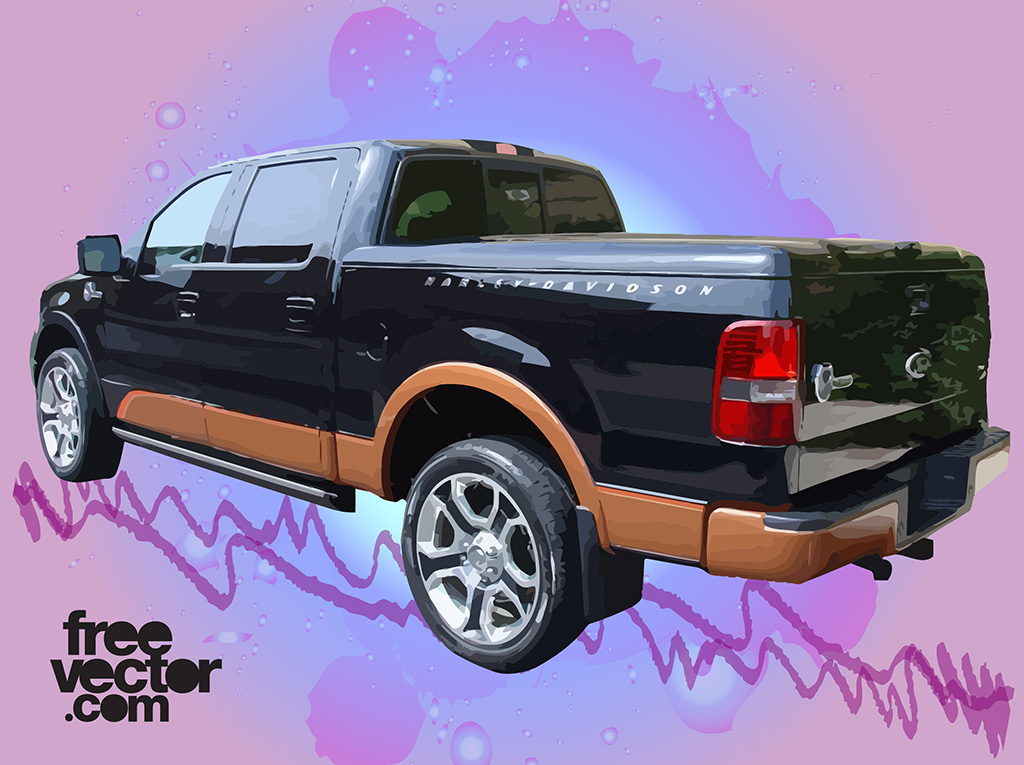 1024x765 Pickup Truck Vector Vector Art Graphics