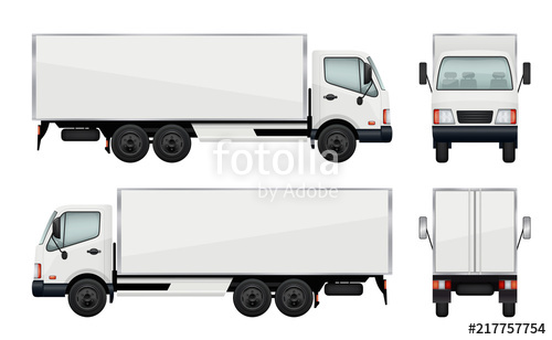 500x308 Realistic Truck Vector Illustrations Transportation Of Cargo