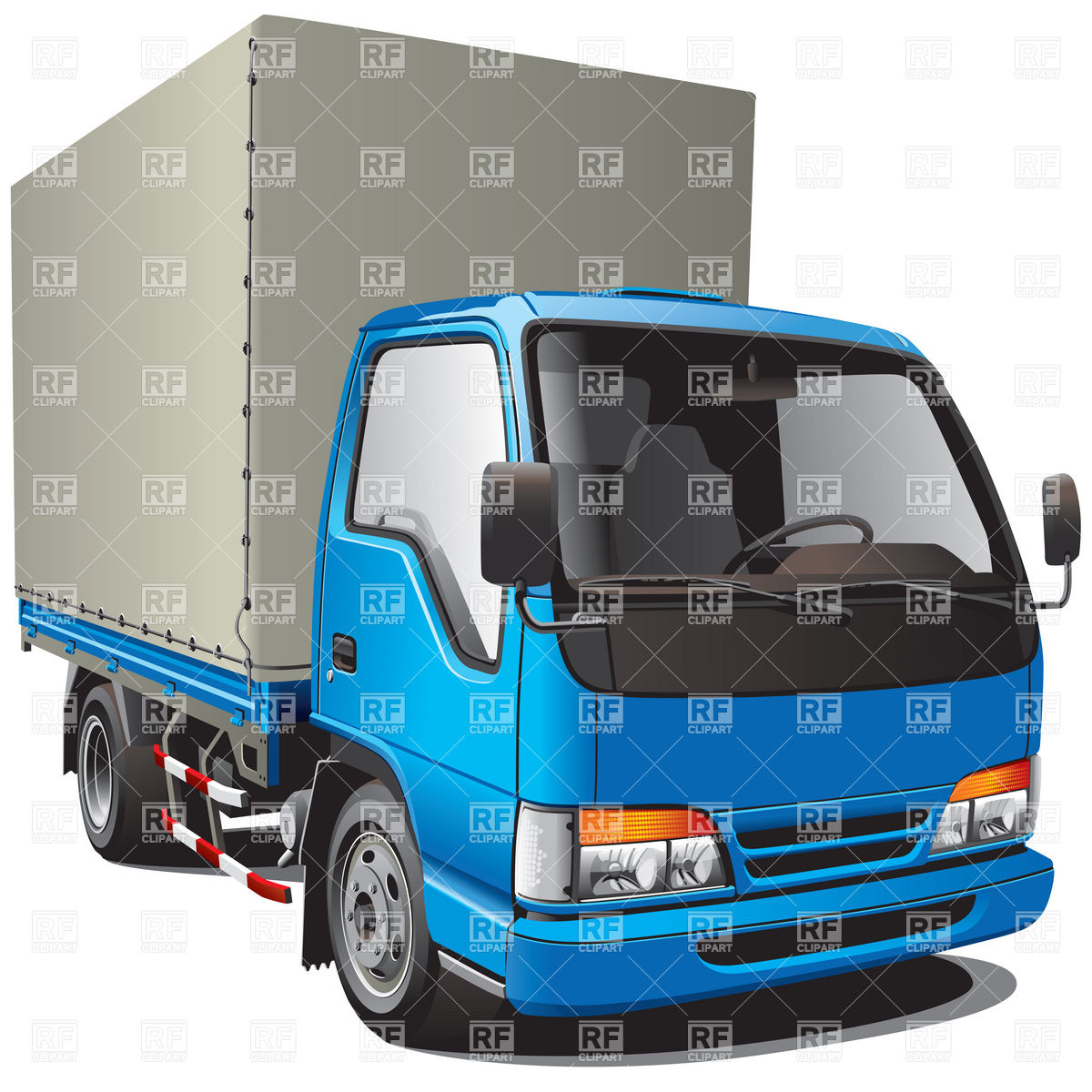1200x1200 Small Blue Cargo Truck Vector Image Of Transportation Vectorroom