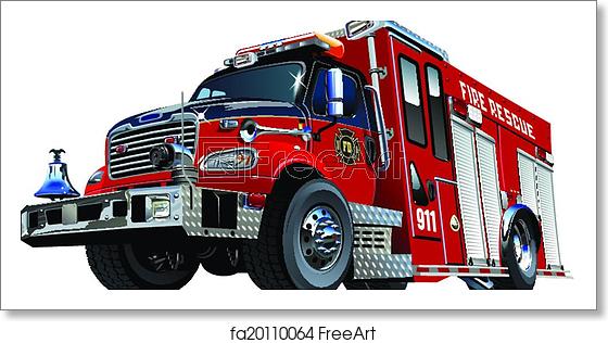 560x316 Free Art Print Of Vector Cartoon Fire Truck Vector Cartoon Fire