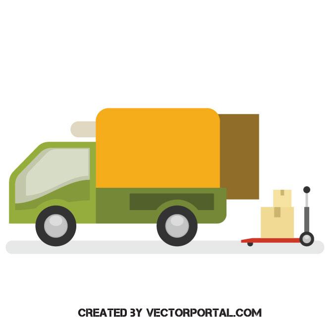 660x660 Cargo Truck Vector Image