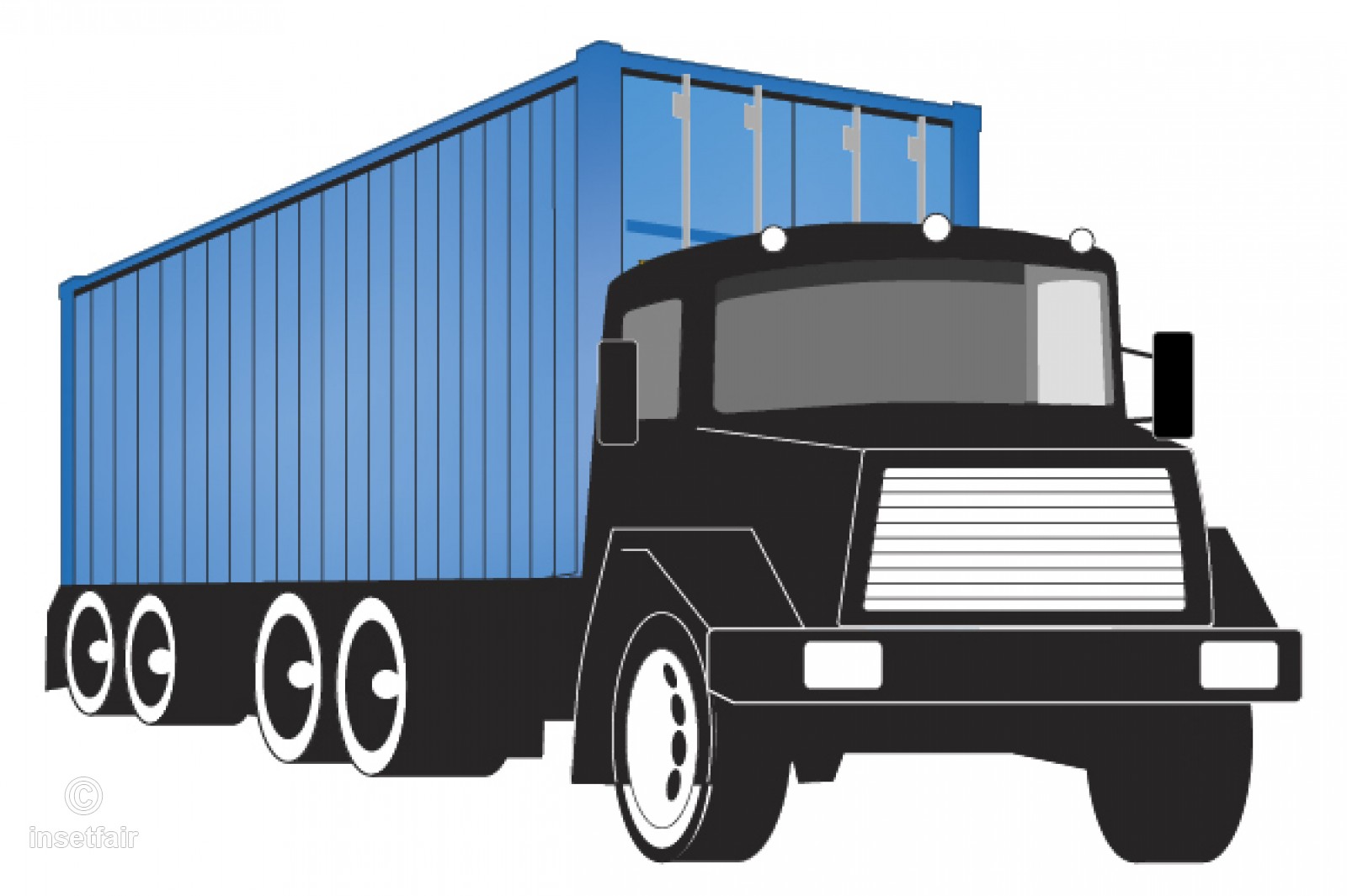 Large Container Truck Vector Illustration Png 1600x1065 Large Container Truck Vector Illustration Png