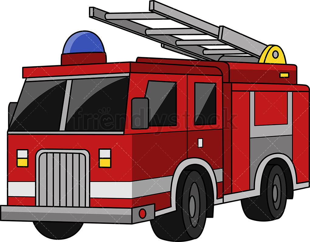 Fire Truck Cartoon Clipart Vector 1020x795 Fire Truck Cartoon Clipart Vector