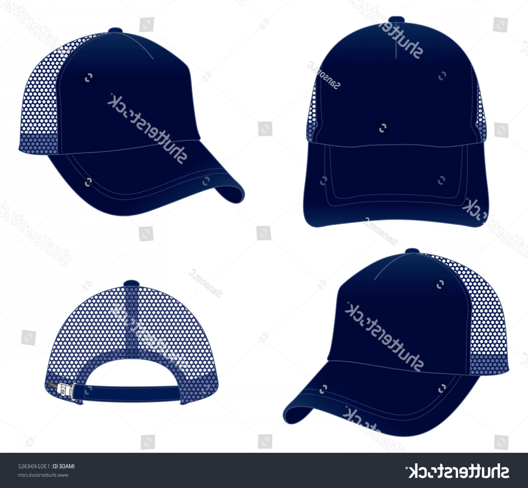 1800x1663 Navy Blue Net Trucker Cap Vector Newwaysys