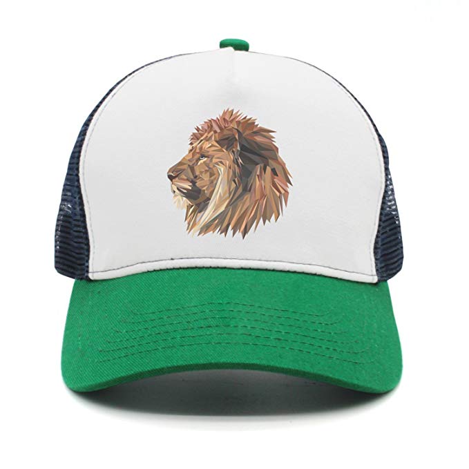 679x679 Cool Vector Lion Head Man Unisex Fashion Mesh Cap Baseball Cap