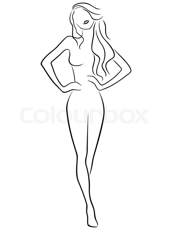 600x800 Collection Of 'girl Silhouette Outline' Download More Than