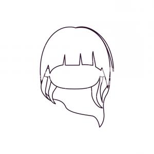 300x300 Stock Illustration Vector Illustration Girl Silhouette Long