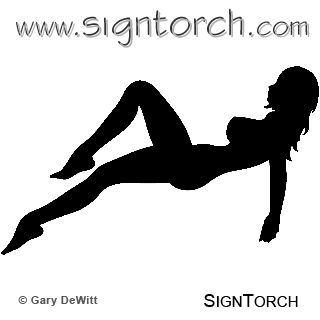 320x320 Trucker Girl Signtorch, Turning Images Into Vector Cut Paths