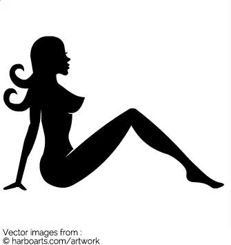 335x355 Download Woman Silhouette Trucker Style