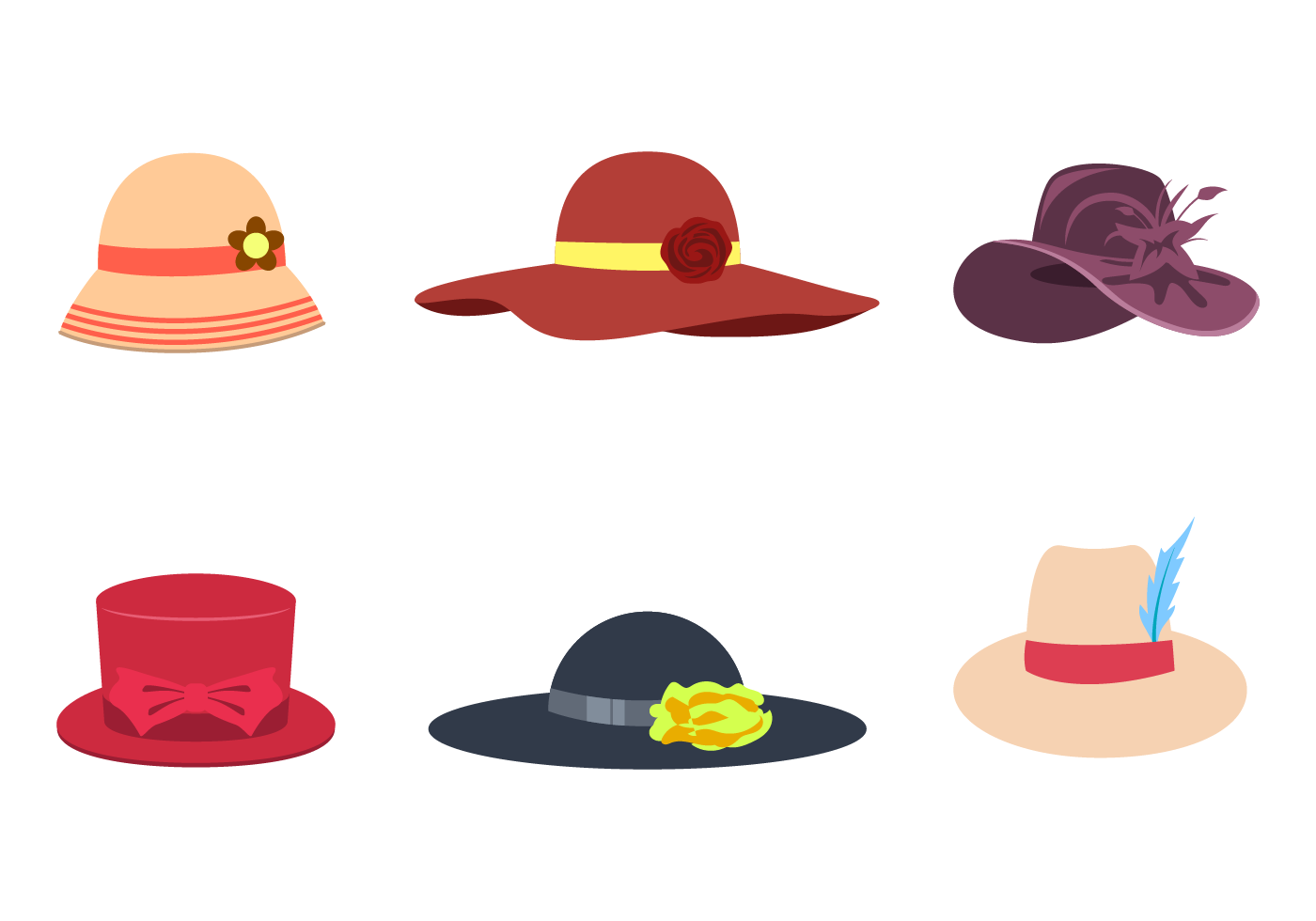 1400x980 Free Ladies Hat Vector