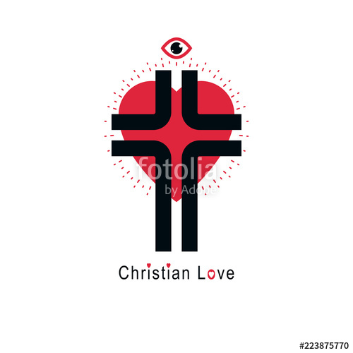 True Christian Love And Belief In God, Vector Creative Symbol 500x500 True Christian Love And Belief In God, Vector Creative Symbol