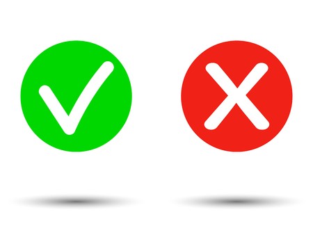 450x361 True Or False Set Of Trendy Flat Check Mark And Cross Icons