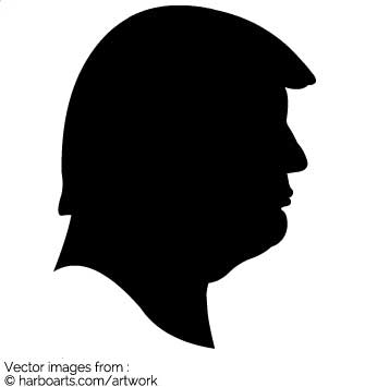 Download Donald Trump Profile Silhouette Vector Graphic 335x355 Download Donald Trump Profile Silhouette Vector Graphic