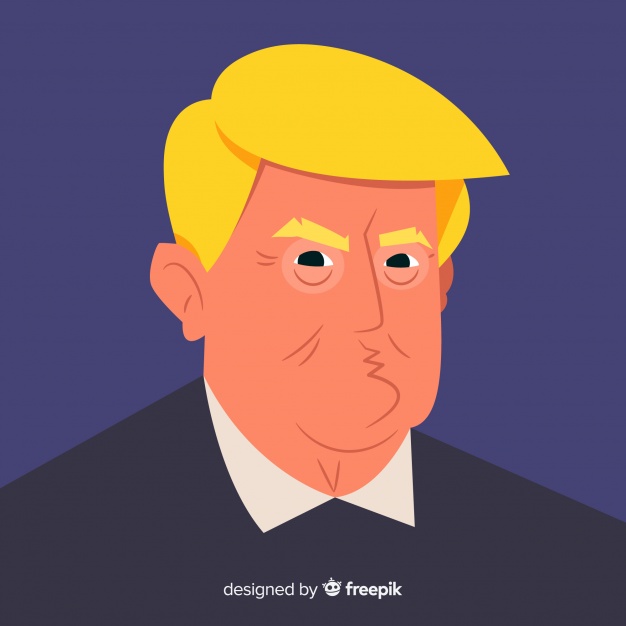626x626 Donald Trump Portrait With Flat Design Vector Free Download