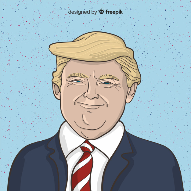 626x626 Hand Drawn Donald Trump Portrait Vector Free Download